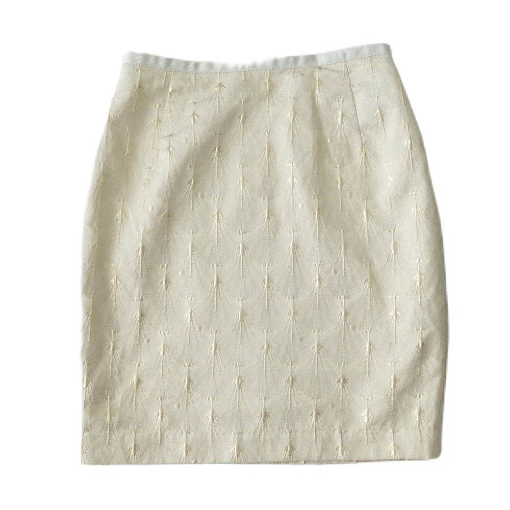 H&M Gold & Ivory Pencil Skirt | Size 4